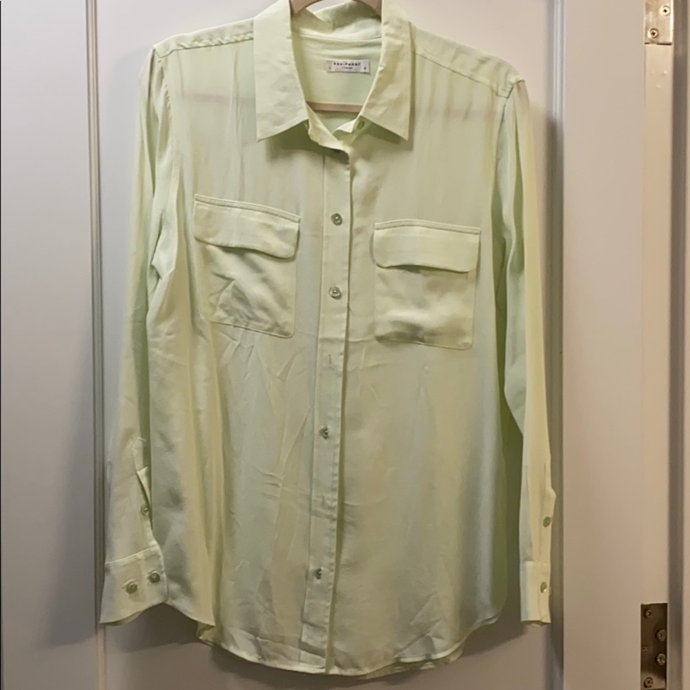 Equipment signature silky long sleeve shirt